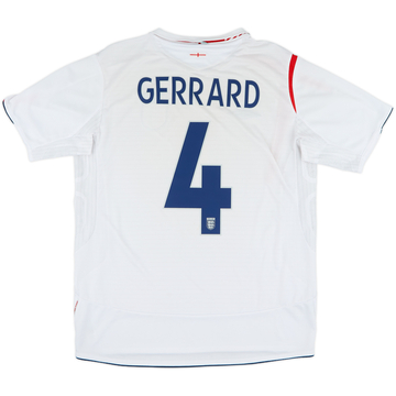 2005-07 England Home Shirt Gerrard #4 - 5/10 - (L)