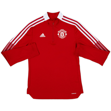 2021-22 Manchester United adidas 1/4 Zip Drill Top - 8/10 - (Women's S)