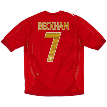 2006-08 England Away Shirt Beckham #7 - 5/10 - (M)