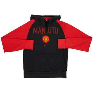 2009-10 Manchester United Nike Hooded Sweat Top - 8/10 - (S)