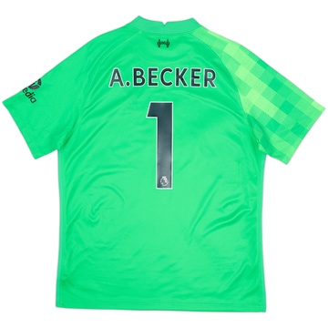 2021-22 Liverpool GK Shirt A.Becker #1 - 8/10 - (L)