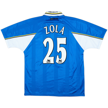 1997-99 Chelsea Home Shirt Zola #25 - 8/10 - (XL)