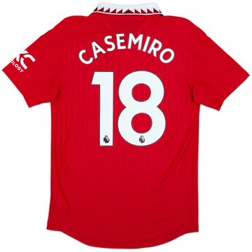 2022-23 Manchester United Authentic Home Shirt Casemiro #18 - 10/10 - (S)