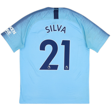2018-19 Manchester City Home Shirt Silva #21 - 6/10 - (L)