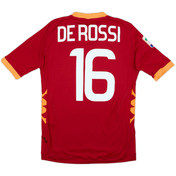 2011-12 Roma Home Shirt De Rossi #16 - 8/10 - (L)