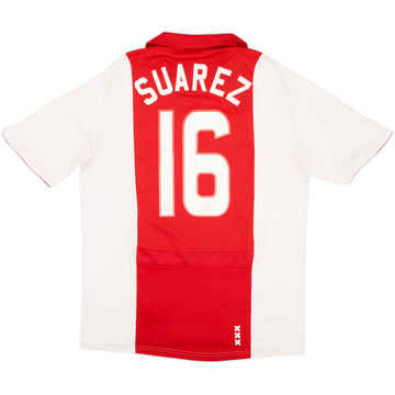 2007-08 Ajax Home Shirt Suarez #16 - 6/10 - (M)