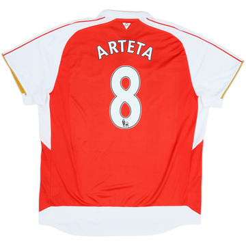 2015-16 Arsenal Home Shirt Arteta #8 - 6/10 - (XXL)