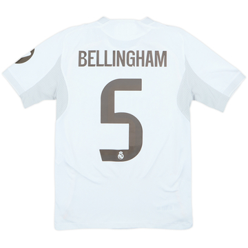 2025-26 Real Madrid Authentic Home Shirt Bellingham #5 - 9/10 - (XS)