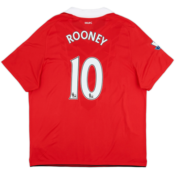 2010-11 Manchester United Home Shirt Rooney #10 - 9/10 - (XXL)