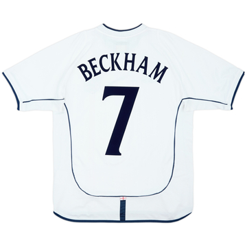 2001-03 England Home Shirt Beckham #7 - 5/10 - (M)