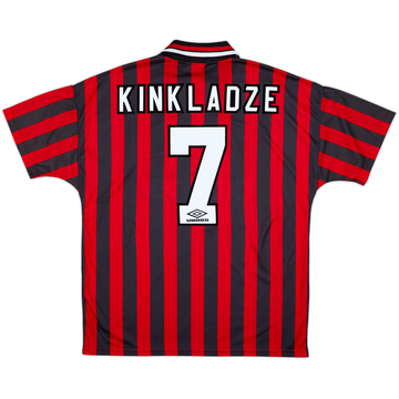 Camiseta de visitante del Manchester City 1994-96 Kinkladze #7 - 10/10 - (XL)