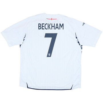 2007-09 England Home Shirt Beckham #7 - 6/10 - (3XL)