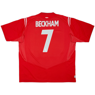 2004-06 England Away Shirt Beckham #7 - 8/10 - (3XL)