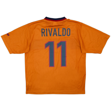 1998-00 Barcelona Basic Away Shirt Rivaldo #11 - 8/10 - (L)