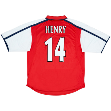 2000-02 Arsenal Home Shirt Henry #14 - 9/10 - (XL)