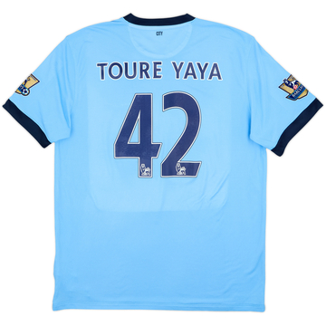 2014-15 Manchester City Home Shirt Toure Yaya #42 - 8/10 - (XL)