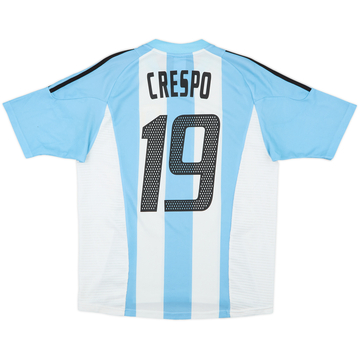 2002-04 Argentina Home Shirt Crespo #19 - 7/10 - (L)