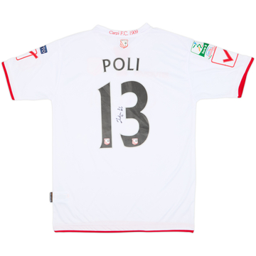 2017-18 Carpi Signed Match Issue Home Shirt Poli #13