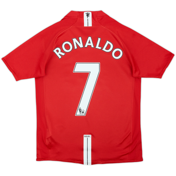 Camiseta de local del Manchester United 2007-09 Ronaldo #7 - 8/10 - (13-15 Años)