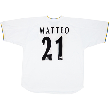 2000-02 Leeds United Home Shirt Matteo #21 - 5/10 - (XXL)