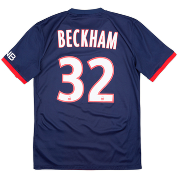 2013-14 Paris Saint-Germain Home Shirt Beckham #32 - 8/10 - (S)