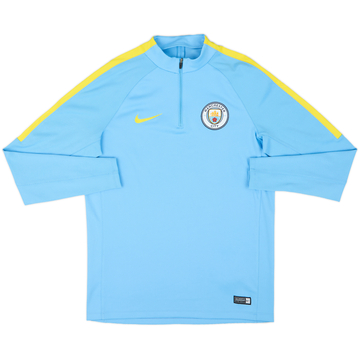 2016-17 Manchester City Nike 1/4 Zip Drill Top - 9/10 - (M)