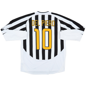 2003-04 Juventus Home L/S Shirt Del Piero #10 - 9/10 - (XL)