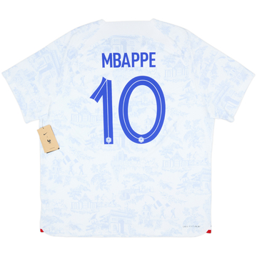2022-23 France Authentic Away Shirt Mbappe #10 (XXL)