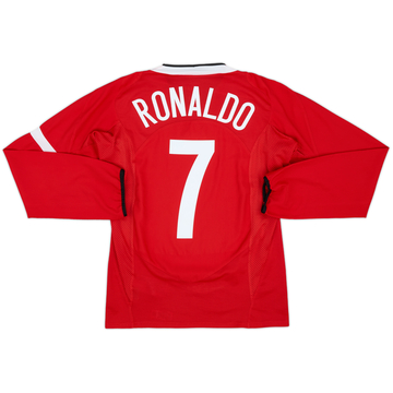 2004-06 Manchester United Home L/S Shirt Ronaldo #7 - 6/10 - (S)