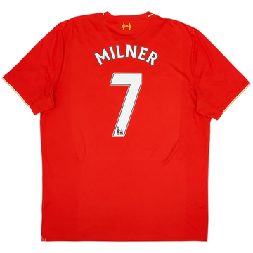 2015-16 Liverpool Home Shirt Milner #7 - 8/10 - (XXL)