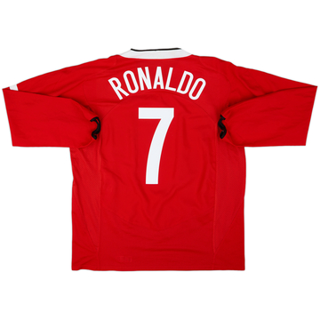 2004-06 Manchester United Home L/S Shirt Ronaldo #7 - 6/10 - (XL)