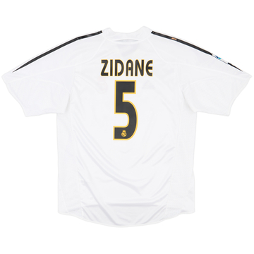 2004-05 Real Madrid Home Shirt Zidane #5 - 6/10 - (M)