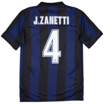 2013-14 Inter Milan Home Shirt J. Zanetti #4 - 8/10 - (S)