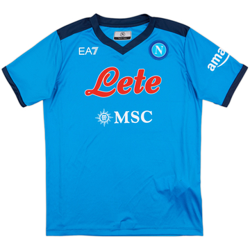 2021-22 Napoli Home Shirt - 10/10 - (L.Boys)