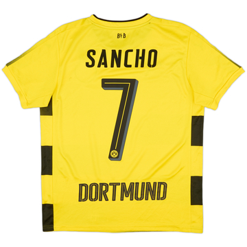 2017-18 Borussia Dortmund Home Shirt Sancho #7 - 8/10 - (XL.Boys)