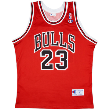 1991-98 Chicago Bulls Jordan #23 Champion Away Jersey - 9/10 - (XL)