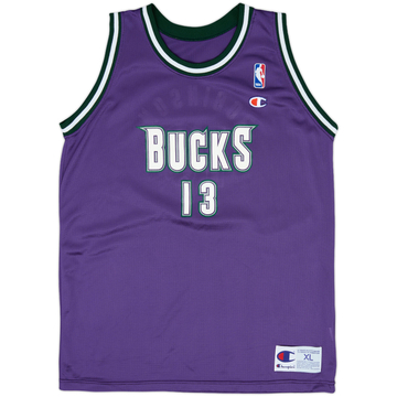 1994-95 Milwaukee Bucks Robinson #13 Champion Away Jersey - 9/10 - (XL.Boys)