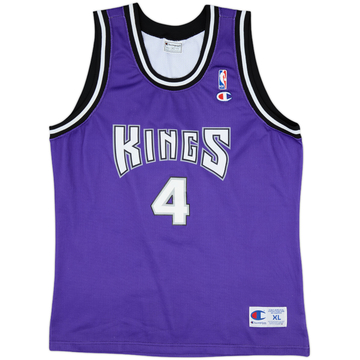 1998-02 Sacramento Kings Webber #4 Champion Alternate Jersey - 8/10 - (XL)
