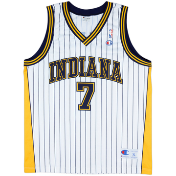 2000-05 Indiana Pacers O'Neal #7 Champion Home Jersey - 9/10 - (XL)