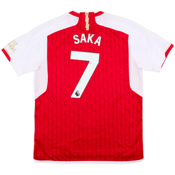 2023-24 Arsenal Home Shirt Saka #7 - 8/10 - (XL)