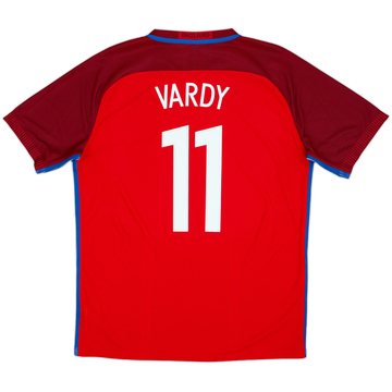 2016-17 England Authentic Away Shirt Vardy #11 - 9/10 - (XL)
