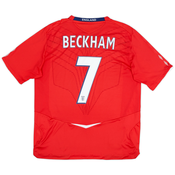2008-10 England Away Shirt Beckham #7 - 6/10 - (XL)