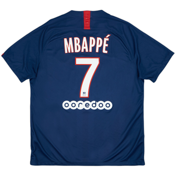 2019-20 Paris Saint-Germain Home Shirt Mbappe #7 - 10/10 - (XL)
