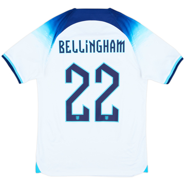 2022-23 England Home Shirt Bellingham #22 - 8/10 - (S)