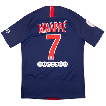 2018-19 Paris Saint-Germain Authentic Home Shirt Mbappe #7 - 9/10 - (M)