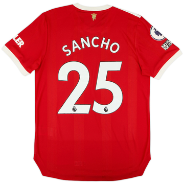 2021-22 Manchester United Authentic Home Shirt Sancho #25 - 10/10 - (M)