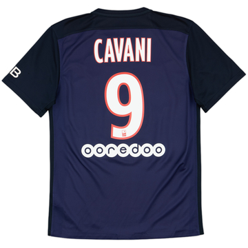 2015-16 Paris Saint-Germain Home Shirt Cavani #9 - 7/10 - (S)