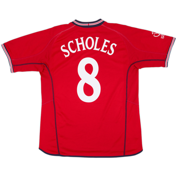 2002-04 England Away Shirt Scholes #8 - 8/10 - (L)