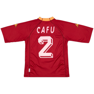 2000-01 Roma Basic Home Shirt Cafu #2 - 7/10 - (XL.Boys)