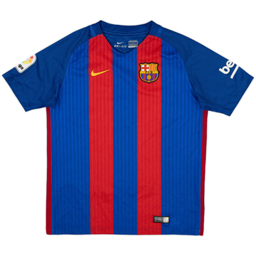 2016-17 Barcelona Home Shirt - 7/10 - (L.Boys)